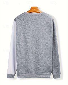 Nouveau sweat-shirt à col rond pour homme en jersey 100% coton biologique, couleur unie, décontracté, écologique, hiver, grande taille - Product Image 2
