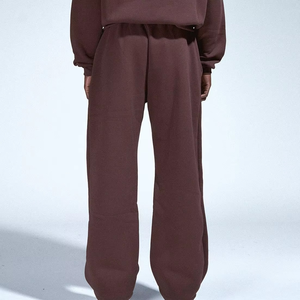 Survêtement à capuche zippé marron pour homme, couleur unie, décontracté, avec poches latérales, en coton respirant - Product Image 3
