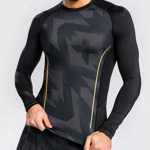 Wholesale breathable rash-protecting OEM <b>long</b>-<b>sleeved</b> <b>shirts</b> UPF 50 sun protection and UV protection for men <b>white</b> rash guard - Product Image 1