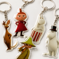 Porte-clés en résine époxy avec logo personnalisé, vente en gros, personnage de dessin animé, souvenir, cadeau