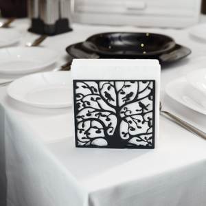 Black Stylish Metal Napkin <b>Holder</b>, Tabletop <b>Tissue</b> Stand, Elegant Paper <b>Holder</b> for <b>Kitchen</b>, Dining Accessories, Delicate - Product Image 4