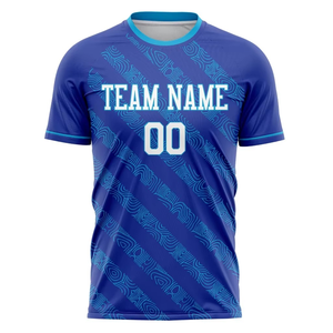 เสื้อฟุตบอลแบบซับลิเมชั่นคุณภาพสูง 100% โพลีเอสเตอร์ ระบายอากาศได้ดี น้ำหนักเบา แห้งเร็ว ไร้ตะเข็บ คอวี แขนสั้น ใส่ได้ทั้งชายและหญิง - Product Image 2