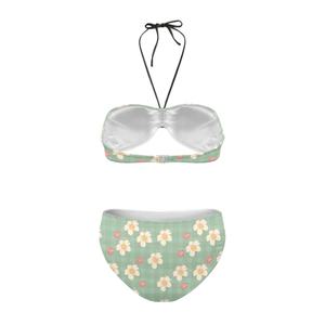 En promotion : Maillot <span class=keywords><strong>de</strong></span> <span class=keywords><strong>bain</strong></span> deux pièces pour <span class=keywords><strong>femme</strong></span>, motif Hibiscus Hawaïen avec design matelassé, haute qualité, doux, grande taille, impression à la demande, sexy - Product Image 5