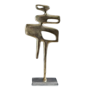 Modern Fancy Aluminum Metal Unique Shape Silver Plated Decorative Sculpture Fabulous Design Home Table - Product Image 1