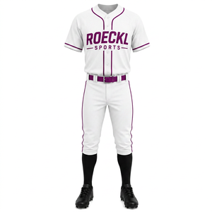 Sportswear Breathable Quick Dry 100% Polyester Training Uniform Wholesale High Quality Custom Printed Baseball Uniform Sets - Product Image 5