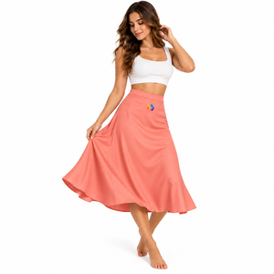 Encuentra una opción de estilo fresco con la falda midi para mujer, diseñada para un movimiento cómodo, un acabado impecable y fácil coordinación con tops. - Product Image 4
