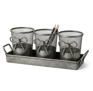 ที่วางปากกาเหล็กดีไซน์สวยงาม ขายดี ที่วางปากกาและดินสอแบบมีสไตล์ ที่จัดระเบียบโต๊ะทำงาน ที่วางปากกาปรับแต่งขนาดและรูปทรงได้ - Product Image 6