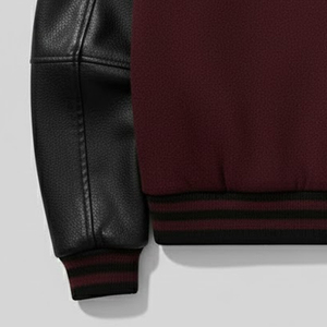 Chenille Embroidered Men Varsity Winter Jacket New Arrival Leather Sleeves Baseball Letterman Varsity Jacket For <b>Boys</b> - Product Image 5