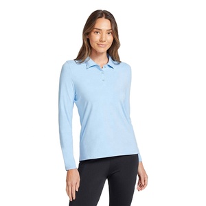 Polo de mujer con logotipo personalizado de estilo clásico a la moda, Polo de algodón de ajuste informal de manga corta de alta calidad a bajo precio para uso diario - Product Image 2