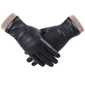 Quality Made Fashion Leather Gloves Plain Breathable Lightweight Wholesale <b>Cheap</b> Price Hot Selling for Winter Daily Outdoor - Product Image 5
