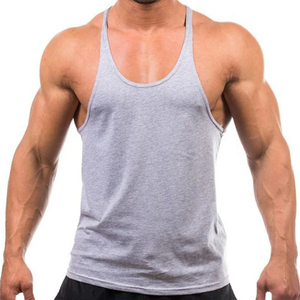 Débardeur en coton noir pour homme, col rond, couleur unie, respirant, style décontracté, tricoté - Product Image 5