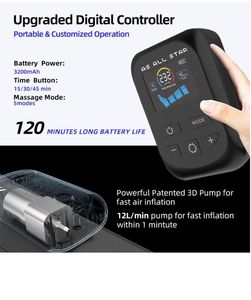 Leg Massager Smart APP Controlled 4 Chambers Sequential Compression <b>Air</b> Wave Kneading Daily Use Source Factory AS ALL STAR - Product Image 4