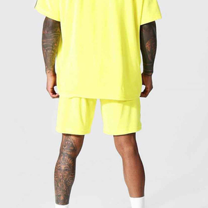 Ensemble T-shirt et short décontracté pour homme, nouvelle collection été, taille élastique, longueur genou, manches courtes, avec option OEM - Product Image 2