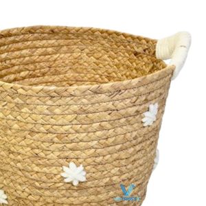 Cesta para Bebé de Jacinto de Agua Natural Hecha a Mano, Cesta Moisés para Recién Nacidos, Almacenamiento Ecológico para Guardería, Venta al por Mayor - Product Image 4