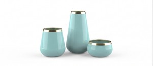 Vantage Modern Luxury Set of 3 Aluminium Enamel Finished Tabletop Flower <b>Vase</b> <b>Unique</b> Style Fancy Home Wedding Decor - Product Image 2