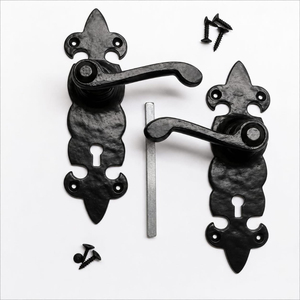 Heavy Duty Black Cast Iron Cabin Hook And Eye Latch Rustic Barn Door Privacy <b>Lock</b> Catch <b>For</b> <b>Wooden</b> Gates Sheds And <b>Windows</b> - Product Image 3
