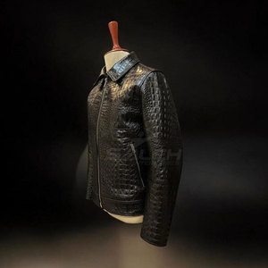 Stylish <b>Leather</b> Outerwear With Artistic Raised Pattern And Smooth Finish For Modern Fashion Collections Embossed <b>Leather</b> <b>Jacket</b> - Product Image 5