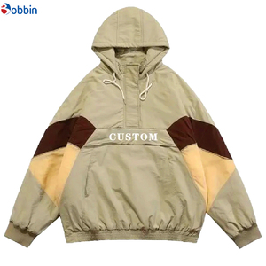 Best Quality 100% Waterproof Canvas Windbreaker <b>Jacket</b> for Men Adult Colorful with Reflective Safety Patchwork Autumn Outerwear - Product Image 6