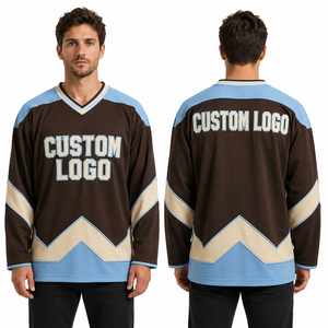 Maillot de hockey sur glace unisexe personnalisé, vente en gros, uniforme de sport, entraînement, match, tournoi, classique, vintage, rétro, jeunesse - Product Image 3