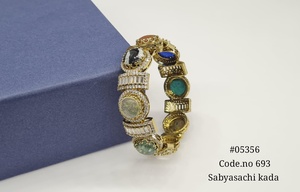 กำไลข้อมือคิวบิกเซอร์โคเนีย 05356 ชุบเมห์นดี ทองเหลืองประดับเม็ดพลอยคู่ทรงกลมเจียระไนแบบเหลี่ยมคมกริบ ตัวเรือนแบบกรงเล็บ ของขวัญสำหรับงานปาร์ตี้ - Product Image 2
