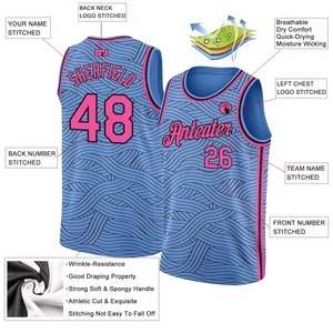 Maillot de basket-ball personnalisé pour homme, séchage rapide, uniforme rétro professionnel, respirant, avec option grandes tailles - Product Image 2