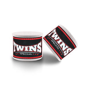 Vendas de Muñeca Personalizadas Transpirables de la Mejor Calidad, Novedad, Superventas, Twins Blancas de Boxeo, de Poliéster Elástico para Entrenamiento en Gimnasio - Product Image 2
