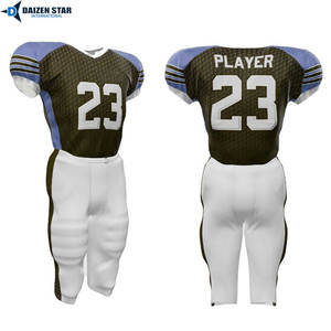Uniforme de football américain unisexe pour adultes de haute qualité, personnalisable avec le nom de l'équipe, respirant, anti-humidité, protection UV UPF 50, manches courtes - Product Image 3