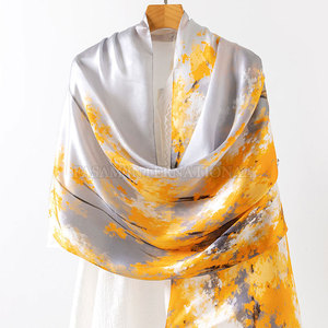 Nouveauté : Écharpes en satin de haute qualité en vente en ligne, écharpes en satin contrastées, écharpes en satin de qualité supérieure - Product Image 5