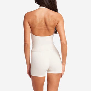 Nuevo Conjunto Deportivo de 2 Piezas, Top Deportivo Halter Personalizado, Transpirable, Acolchado, de Nailon y Spandex, con Forma de V, para Gimnasio, Fitness, Yoga - Product Image 2