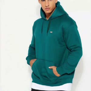Sweat à capuche zippé pour homme en molleton 100% coton, coupe ample, imprimé personnalisé BD, épaules tombantes, grammage lourd 300 g/m², épais et uni - Product Image 1