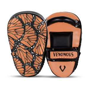 Venomous Butterfly Pro Leather Thai Pads <b>Hook</b> & Loop Closure Unisex Protective Gear for Martial Arts Boxing - Product Image 1