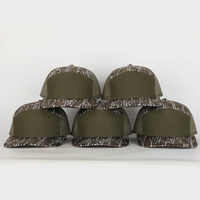 Gorra Trucker de Camuflaje de 7 Paneles Personalizada al por Mayor, Parte Delantera de Algodón, Parte Trasera de Malla, Gorra de Caza de Alto Rendimiento