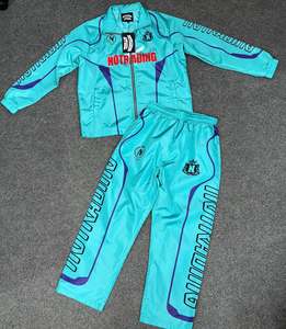 Custom <b>Men's</b> Cotton Blend Windbreaker Tracksuit Zip Up <b>Jacket</b> Windproof Breathable Sport Workout Pants Set - Product Image 4