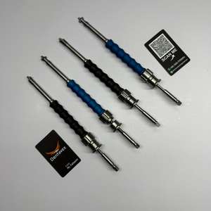 Compresseur de tige spinale, ensemble de 4 pièces, noir et bleu, poignée ergonomique, acier inoxydable, instrument chirurgical orthopédique - Product Image 1