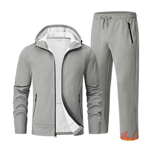 Men's Fleece Lined Tracksuits <b>Hooded</b> Winter Sweatsuits 2 Piece Set, Full <b>Zip</b> Jacket and Athletic Jogger Pants Outfit Warm Casual - Product Image 5