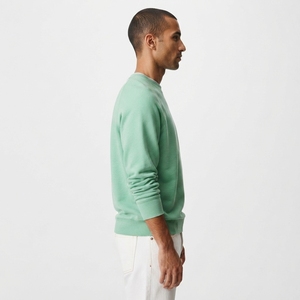 Sweat-shirt col rond de haute qualité avec intérieur en coton brossé doux, poignets en tricot côtelé, couleurs unies, pour un confort quotidien. - Product Image 2