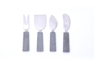 2026 Latest Design <b>Cheese</b> <b>Knife</b> <b>Set</b> 4 Pcs Stainless Steel Blades Stone Handles Durable <b>Cheese</b> Tools For Kitchen Utensil - Product Image 3