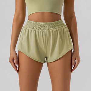 Shorts légers pour femmes, motif floral délavé, taille élastique, poches latérales boutonnées, design floral, shorts tendance - Product Image 6