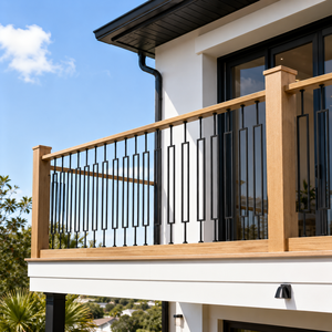 Residential Stair BalusterSingle Rectangle <b>Iron</b> Baluster 44 In Matte Black Powder Coated Stair Railings Handrail Spindle Modern - Product Image 4