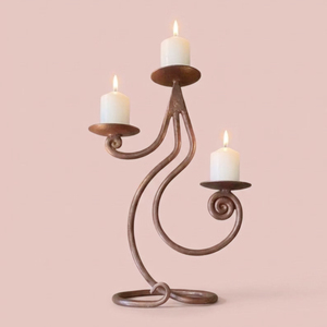 Handcrafted Iron Candle Holder Decorative Iron Candle Stand Vintage Candle Display for Wedding Event and Restaurant Decor - Product Image 1