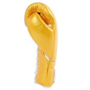 Gants de boxe pour adultes de compétition et d'entraînement 14oz 16oz Dorés Personnalisables à lacets ou à sangles Respirants en cuir à doigts complets - Product Image 4