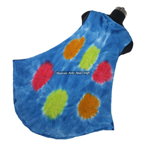 Último Diseño Vestido de Verano Tie-Dye Boho Hippie para Mujer, Vestido Tipo Paraguas con Diseño Colorido Tie-Dye de Rayón - Product Image 4