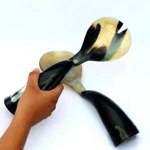 Nuevo Juego de Cucharas de Servir de Cuerno de Búfalo, Juego de 2 Piezas, Fabricante Indio, Juego de Cucharas de Cuerno de Búfalo Ecológicas - Product Image 5