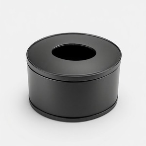 Elegante Porta Pañuelos de Metal Negro Mate con un Diseño Contemporáneo y Elegante para Decoración del Hogar, Oficina, Hotel y Restaurante - Product Image 3