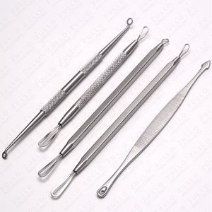 Juego de 5 Herramientas Extractoras de Puntos Negros y Acné de Acero Inoxidable para Espinillas, Comedones y Cuidado Facial - Product Image 6