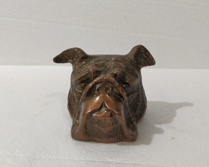 Unique Aluminum Bull Dog Sculpture Anime-Inspired Table <b>Top</b> Paper Weight <b>Book</b> Stopper Metal Figurine <b>Model</b> Casted Casting - Product Image 4
