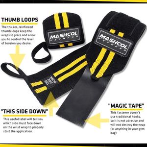 Muñequeras elásticas profesionales de alta resistencia de 18 pulgadas personalizadas, muñequeras de entrenamiento de gimnasio transpirables con gancho para levantamiento de pesas - Product Image 6