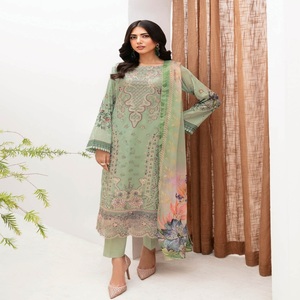 Trajes indios bordados de lujo con descuento Vestidos de novia de Ramsha Venta al por mayor Vestidos indios para mujeres Trajes Anarkali - Product Image 4