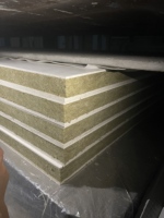 Panneau SIP MGO, panneau sandwich isolé en laine de roche, panneau mural ignifuge pour maison modulaire et système de mur extérieur
