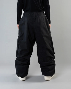 Pantalones de Nieve Negros, Holgados, Impermeables, Transpirables, Estilo Cargo, con Cierre de Cremallera, 100% Poliéster, Unisex - Product Image 6